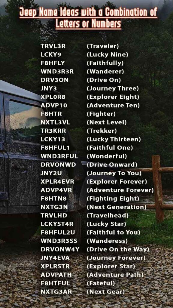 Clever Jeep Names