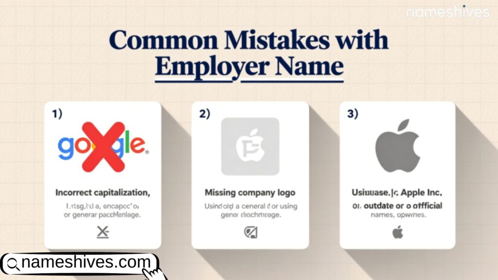 Common Mistakes with Employer Name 