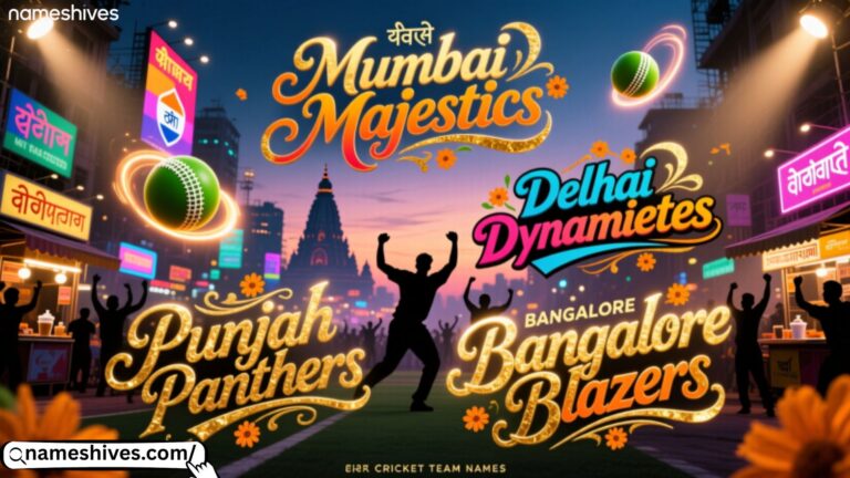 Desi Cricket Team Names