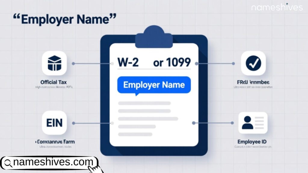 Employer Name Meaning in Tax Documents 
