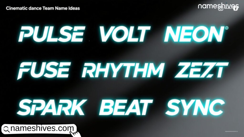 Short Dance Team Name Ideas 