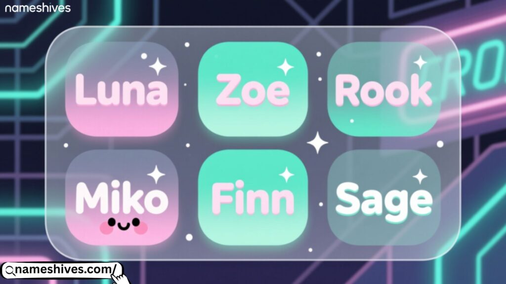 Short and Sweet Cool Character Names