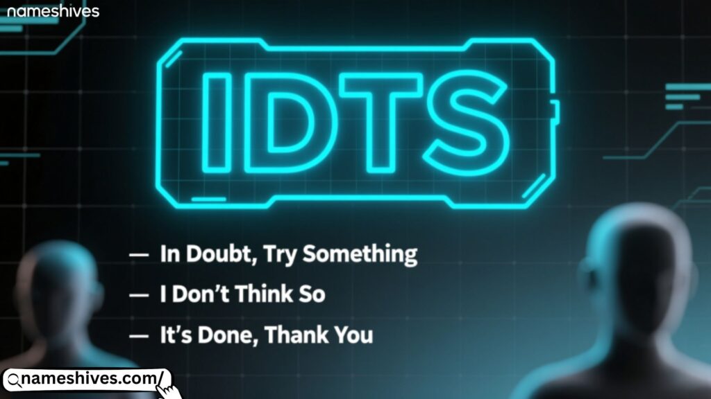 What Does IDTS Mean in Text