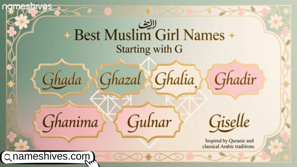 Best Muslim Girl Names Starting with G