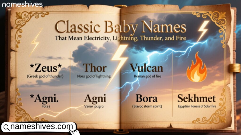 Classic Baby Names that Mean Electricity, Lightning, Thunder and Fire