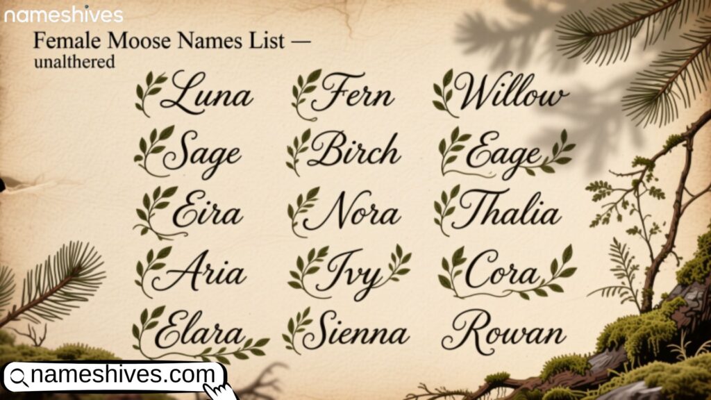 Female Moose Names ListÂ