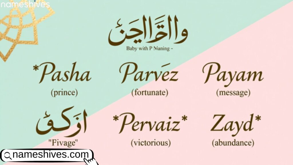 Modern Muslim Baby Boy Names Starting with P with Meaning