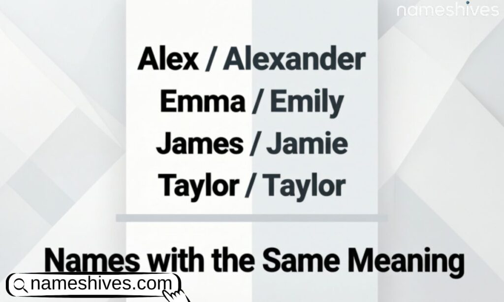 Names with the Same Meaning 