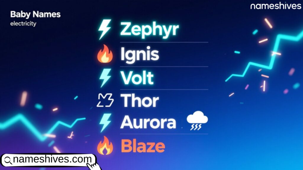 Trendy Baby Names that Mean Electricity, Lightning, Thunder and Fire