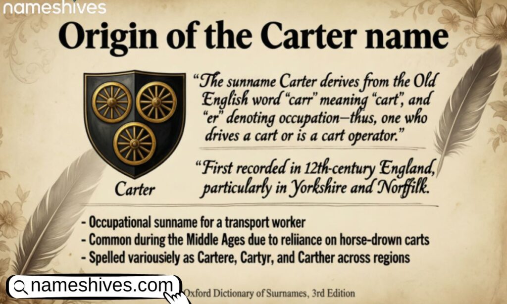 Origin of the Carter name