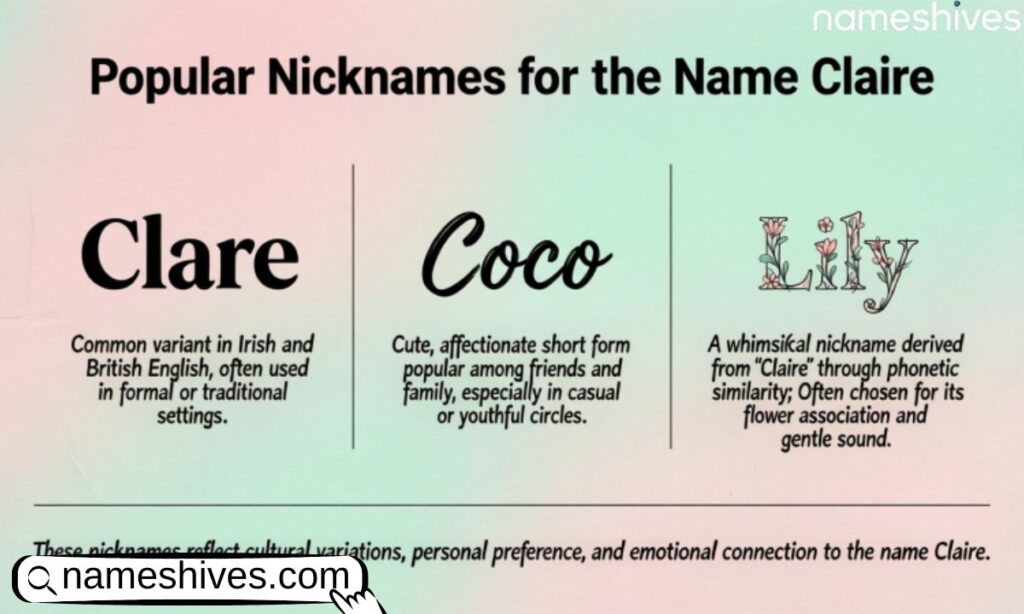 Popular Nicknames for the Name Claire