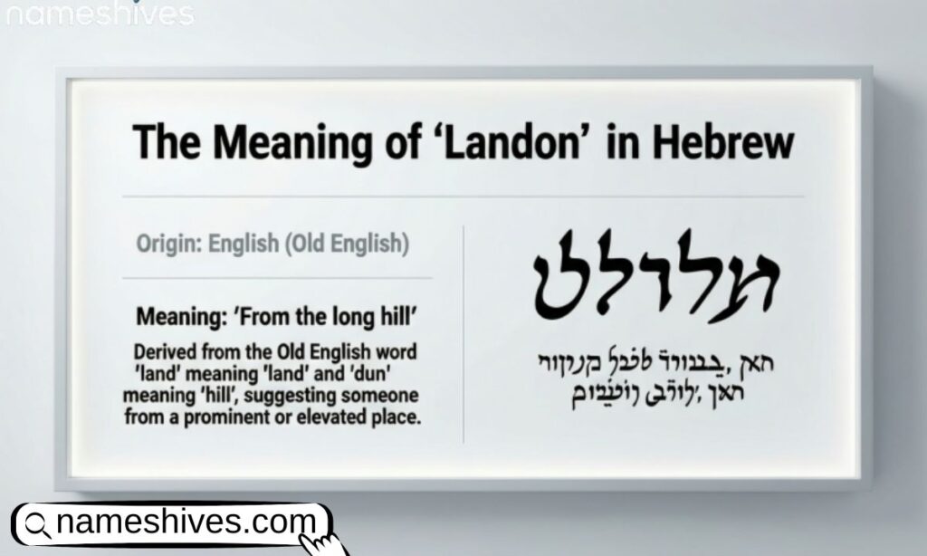 The Meaning of Landon in Hebrew 