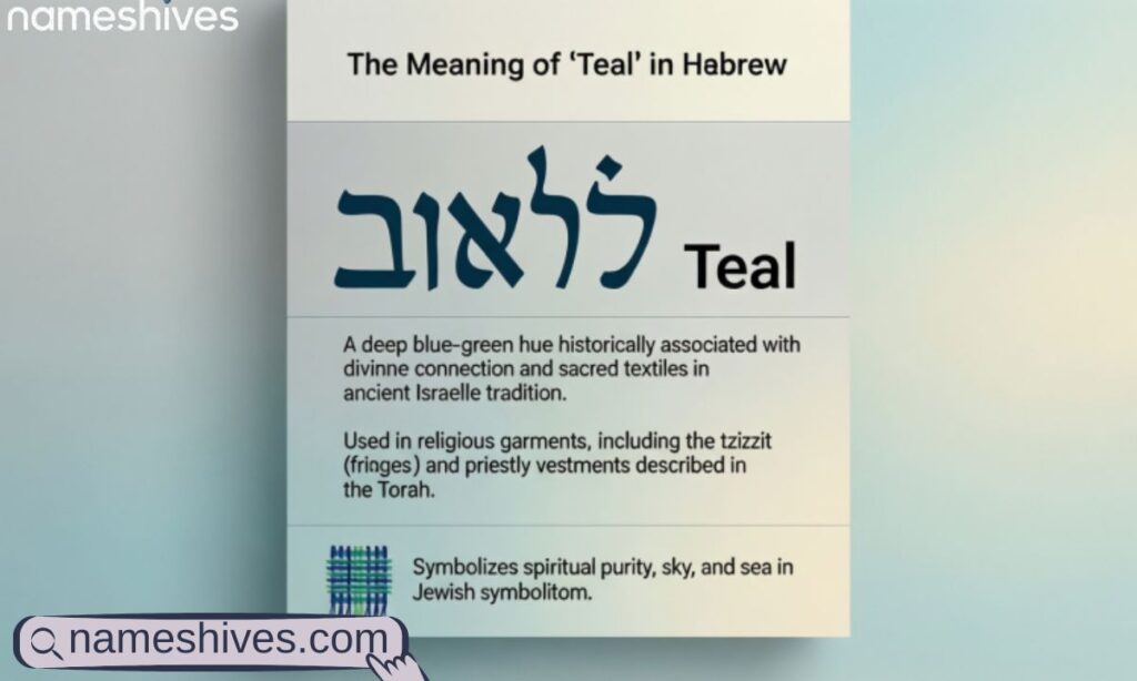 The Meaning of Teal in Hebrew 