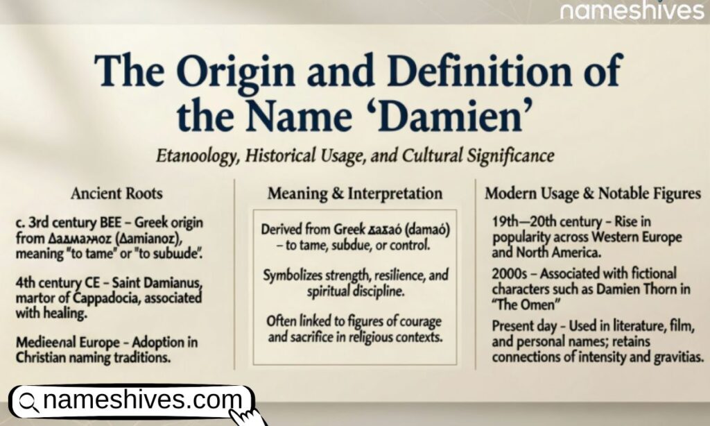 The Origin and Definition of the Name Damien