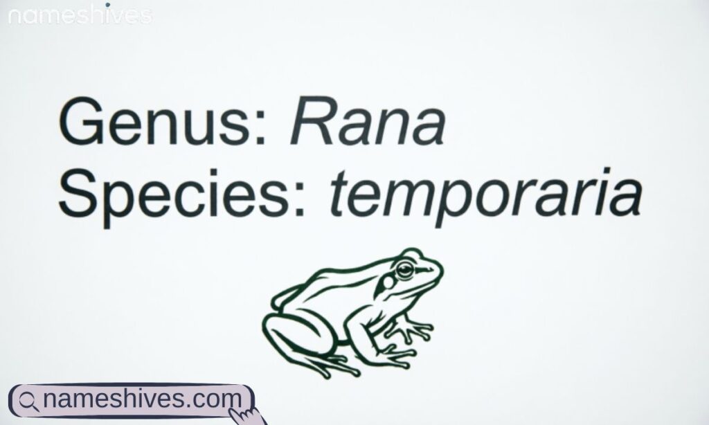 Frog Scientific Name Genus and SpeciesÂ