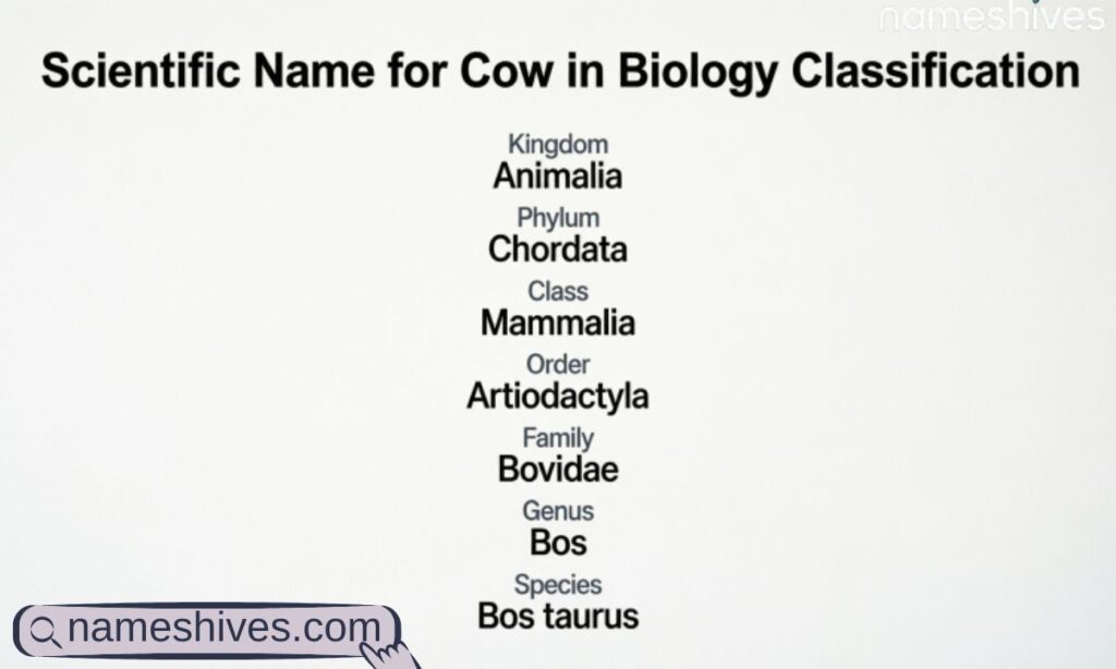 Scientific Name for Cow in Biology Classification