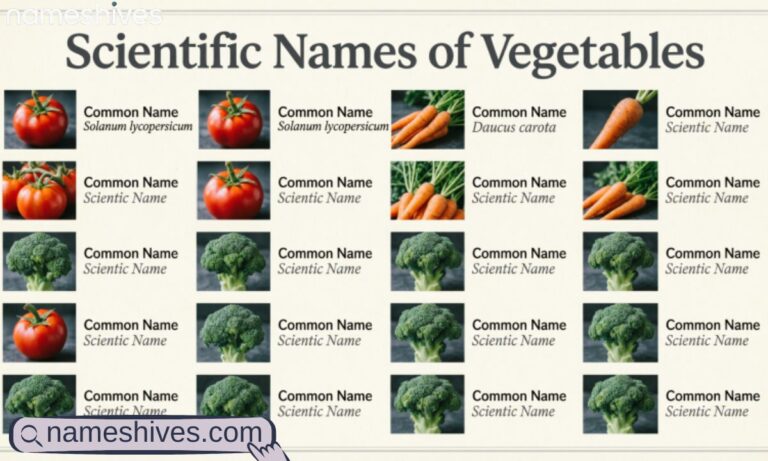 Scientific Names of Vegetables