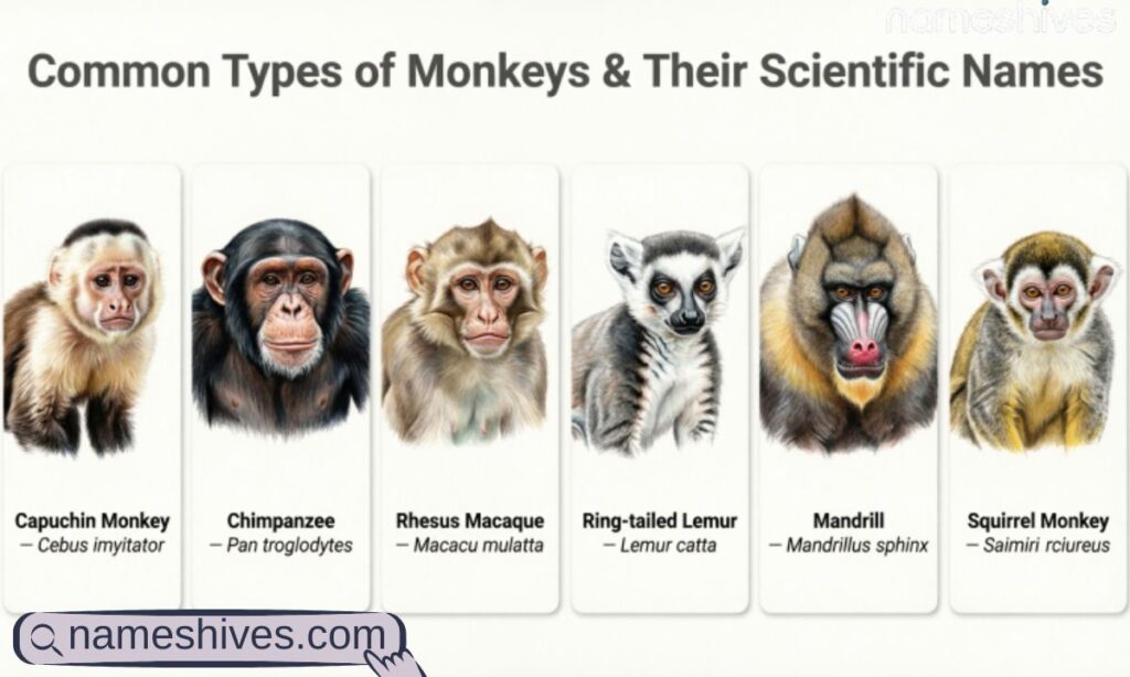 Common Types of Monkeys & Their Scientific Names