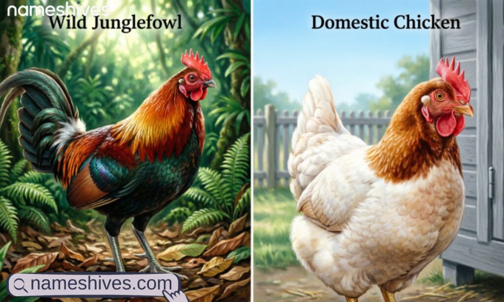 Difference Between Wild Junglefowl and Domestic Chicken