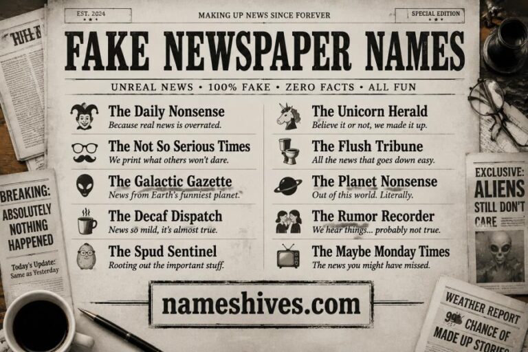Fake Newspaper Names