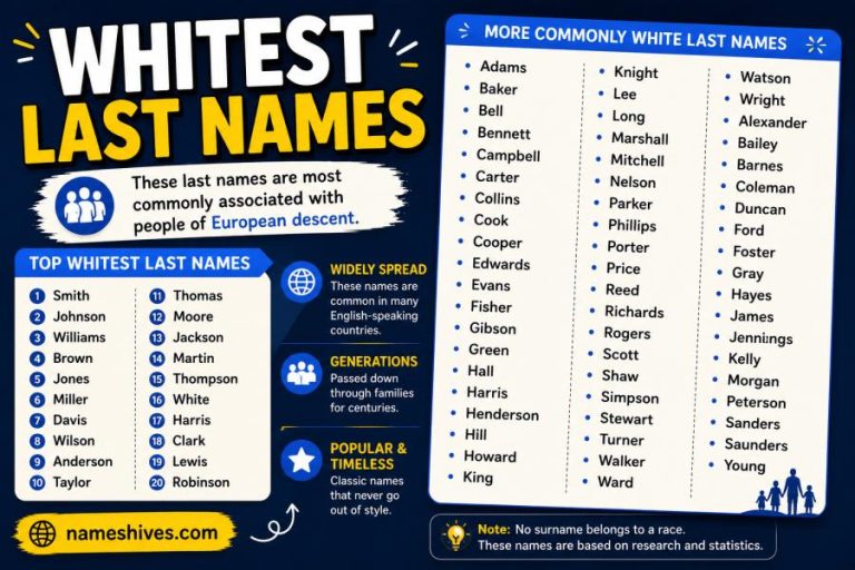 Whitest Last Names