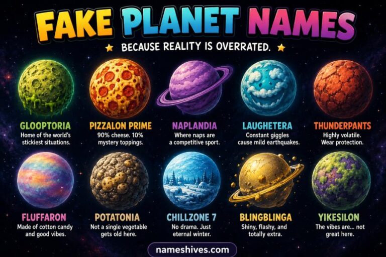 Fake Planet Names